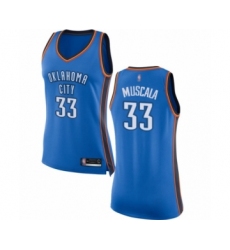 Women's Oklahoma City Thunder #33 Mike Muscala Swingman Royal Blue Basketball Jersey - Icon Edition