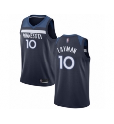 Youth Minnesota Timberwolves #10 Jake Layman Swingman Navy Blue Basketball Jersey - Icon Edition