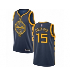 Men's Golden State Warriors #15 Willie Cauley-Stein Authentic Navy Blue Basketball Jersey - City Edition