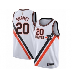 Youth Los Angeles Clippers #20 Landry Shamet Swingman White Hardwood Classics Finished Basketball Jersey