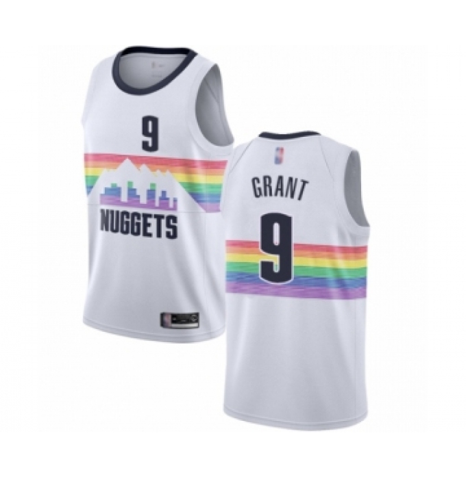 Men's Denver Nuggets #9 Jerami Grant Authentic White Basketball Jersey - City Edition