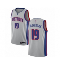 Women's Detroit Pistons #19 Sviatoslav Mykhailiuk Authentic Silver Basketball Jersey Statement Edition