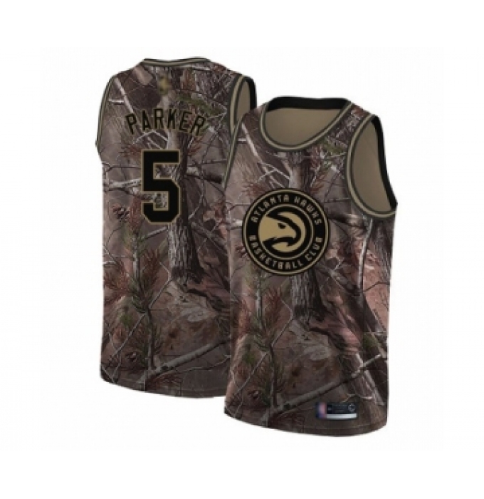 Men's Atlanta Hawks #5 Jabari Parker Swingman Camo Realtree Collection Basketball Jersey