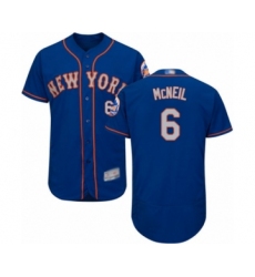 Men's New York Mets #6 Jeff McNeil Royal Gray Alternate Flex Base Authentic Collection Baseball Jersey