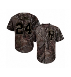 Men's New York Mets #24 Robinson Cano Authentic Camo Realtree Collection Flex Base Baseball Jersey