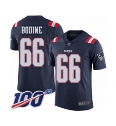 Youth New England Patriots #66 Russell Bodine Limited Navy Blue Rush Vapor Untouchable 100th Season Football Jersey