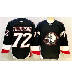 Men's Buffalo Sabres #72 Tage Thompson Black 2024-25 Alternate Stitched Hockey Jersey