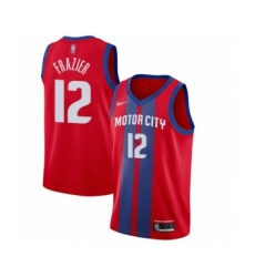Men's Detroit Pistons #12 Tim Frazier Swingman Red Basketball Jersey - 2019 20 City Edition