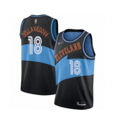 Women's Cleveland Cavaliers #18 Matthew Dellavedova Swingman Black Hardwood Classics Finished Basketball Jersey