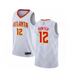 Youth Atlanta Hawks #12 De'Andre Hunter Swingman White Basketball Jersey - Association Edition