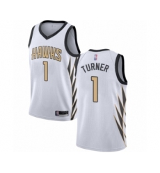 Youth Atlanta Hawks #1 Evan Turner Swingman White Basketball Jersey - City Edition
