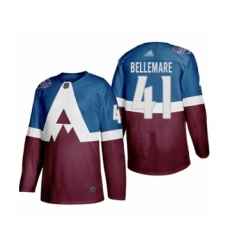 Women's Colorado Avalanche #41 Pierre-Edouard Bellemare Authentic Burgundy Blue 2020 Stadium Series Hockey Jersey