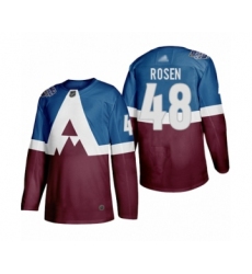 Men's Colorado Avalanche #48 Calle Rosen Authentic Burgundy Blue 2020 Stadium Series Hockey Jersey