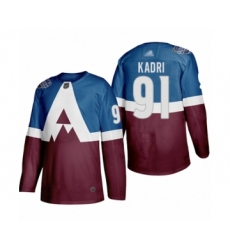 Youth Colorado Avalanche #91 Nazem Kadri Authentic Burgundy Blue 2020 Stadium Series Hockey Jersey