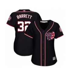 Women's Washington Nationals #32 Aaron Barrett Authentic Navy Blue Alternate 2 Cool Base Baseball Player Jersey