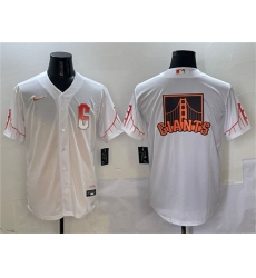 Men's San Francisco Giants Team Big Logo White City Connect Cool Base Stitched Baseball Jersey