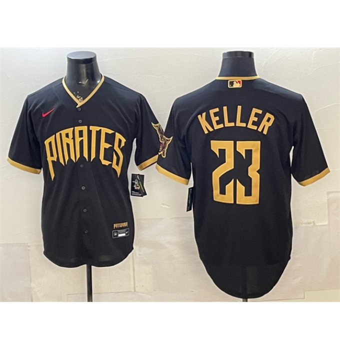 Men's Pittsburgh Pirates #23 Mitch Keller Black 2026 City Connect Stadium Stitched Baseball Jersey