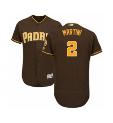Men's San Diego Padres #2 Nick Martini Brown Alternate Flex Base Authentic Collection Baseball Player Jersey