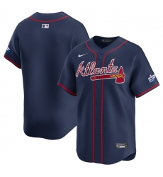 Men's Atlanta Braves Blank Navy 2025 Speedway Classic Alternate Limited Stitched Baseball Jersey