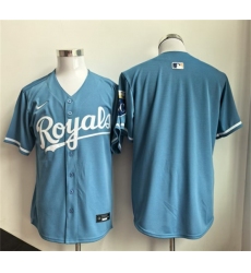 Men's Kansas City Royals Blank Light Blue Limited Stitched Baseball Jersey