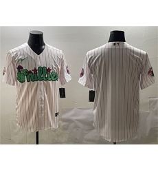 Men's Philadelphia Phillies Blank White Phanatic Cool Base Stitched Jersey
