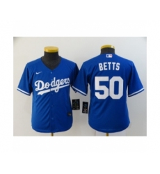 Youth Los Angeles Dodgers #50 Mookie Betts Royal 2020 Cool Base Jersey