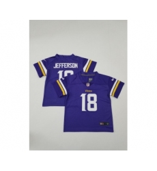 Toddlers Minnesota Vikings #18 Justin Jefferson Purple 2020 Color Rush Stitched NFL Nike Limited Jersey