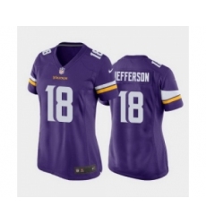 Women's Minnesota Vikings #18 Justin Jefferson Purple game jersey