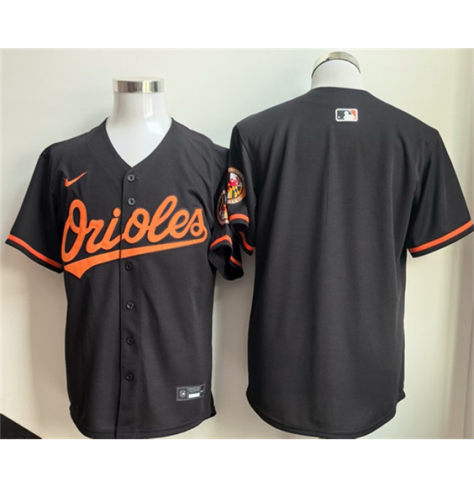 Men's Baltimore Orioles Blank Black 2025 Alternate Limited Stitched Baseball Jersey