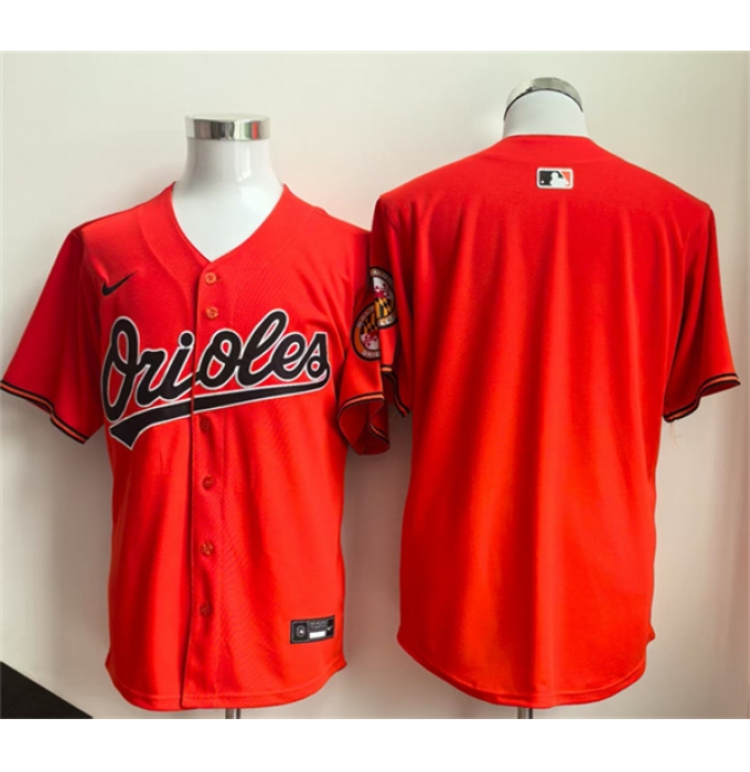 Men's Baltimore Orioles Blank Orange Limited Stitched Jersey