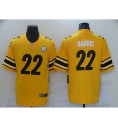 Men's Pittsburgh Steelers #22 Najee Harris Nike Yellow 2021 Draft First Round Pick Limited Jersey