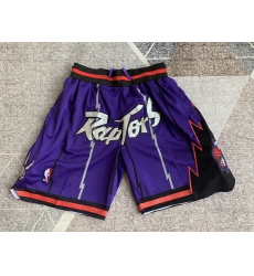 Men's Toronto Raptors purple four pockets Shorts