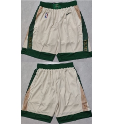 Men's Milwaukee Bucks White Shorts (Run Small)