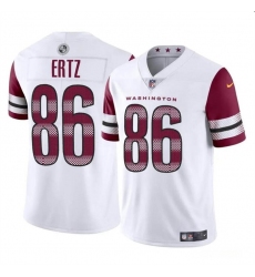 Men's Washington Commanders #86 Zach Ertz White Vapor Limited Football Stitched Jersey