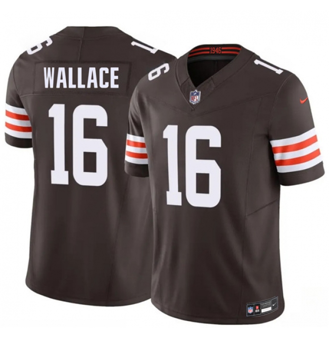 Men's Cleveland Browns #16 Tylan Wallace Brown 2026 F.U.S.E. Vapor Limited Football Stitched Jersey