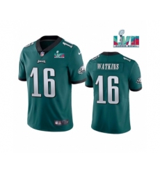 Men's Philadelphia Eagles #16 Quez Watkins Green Super Bowl LVII Vapor Untouchable Limited Stitched Jersey