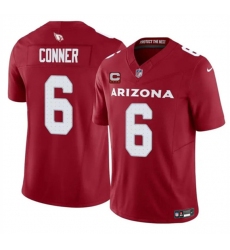 Men's Arizona Cardinals #6 James Conner Red 2025 F.U.S.E. With 4-Star C Vapor Untouchable Limited Football Stitched Jersey