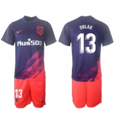 Men 2021-2022 Club Atletico Madrid away purple 13 Soccer Jersey