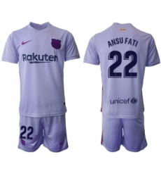 Men 2021-2022 Club Barcelona away purple 22 Soccer Jersey