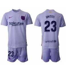 Men 2021-2022 Club Barcelona away purple 23 Soccer Jersey