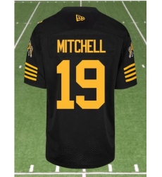 CFL Hamilton tiger cats #19 MITCHELL Black Crested Home Replica Jersey