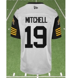 CFL Hamilton tiger cats #19 MITCHELL Crested Away White Jersey