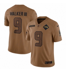 Men's Seattle Seahawks #9 Kenneth Walker III Nike Brown 2023 Salute To Service Limited Jersey