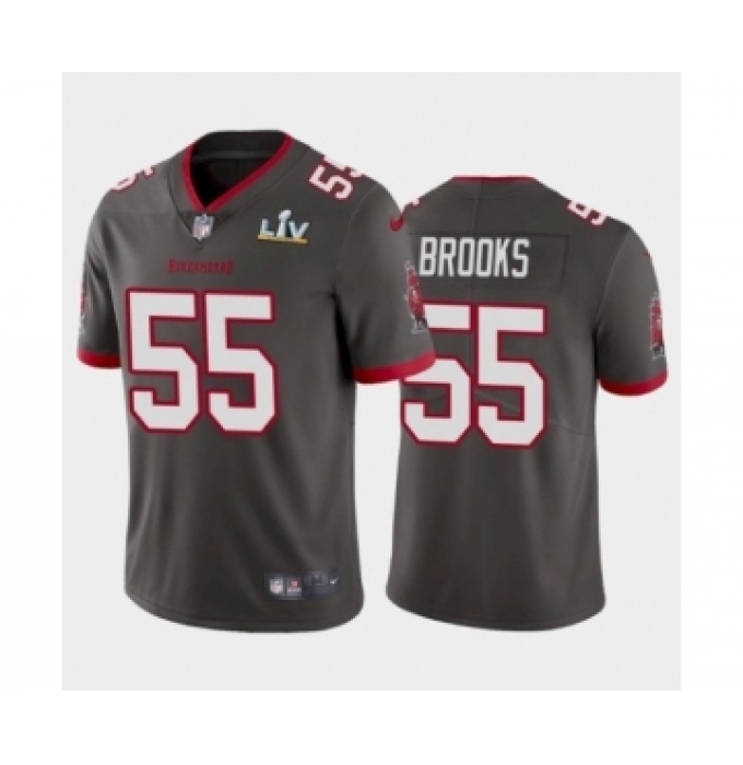 Women's Tampa Bay Buccaneers #55 Derrick Brooks Pewter Super Bowl LV Jersey