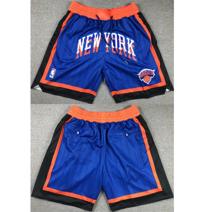 Men's New York Knicks Royal City Edition Shorts (Run Small)