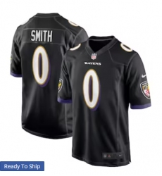 Men's Nike Baltimore Ravens #0 Roquan Smith Black Team Limited Jersey