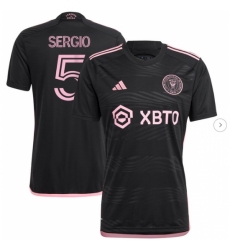 Men's Inter Miami CF Sergio Busquets adidas Black 2023 La Noche Replica Player Jersey