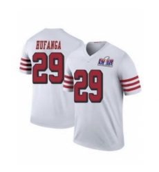 Men's San Francisco 49ers #29 Talanoa Hufanga White Throwback 2023 F U S E With John Madden Vapor Limited Stitched Football 2024 Super Bowl LVIII Jerse