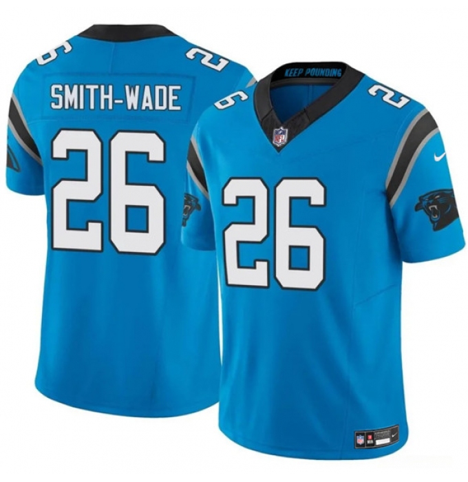 Men's Carolina Panthers #26 Chau Smith-Wade Blue 2025 F.U.S.E. Vapor Limited Football Stitched Jersey