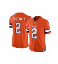 Men's Nike Denver Broncos #2 Pat Surtain II Orange 2023 F.U.S.E. Vapor Untouchable Football Stitched Jersey